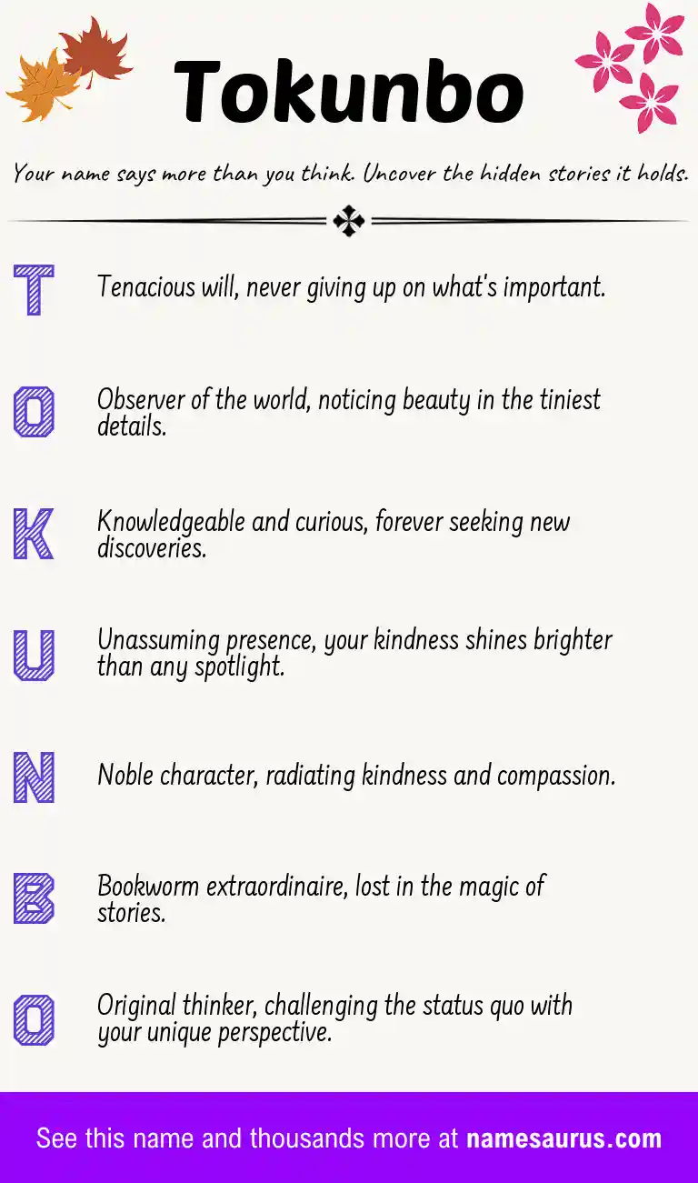 Acrostic poem about Tokunbo.