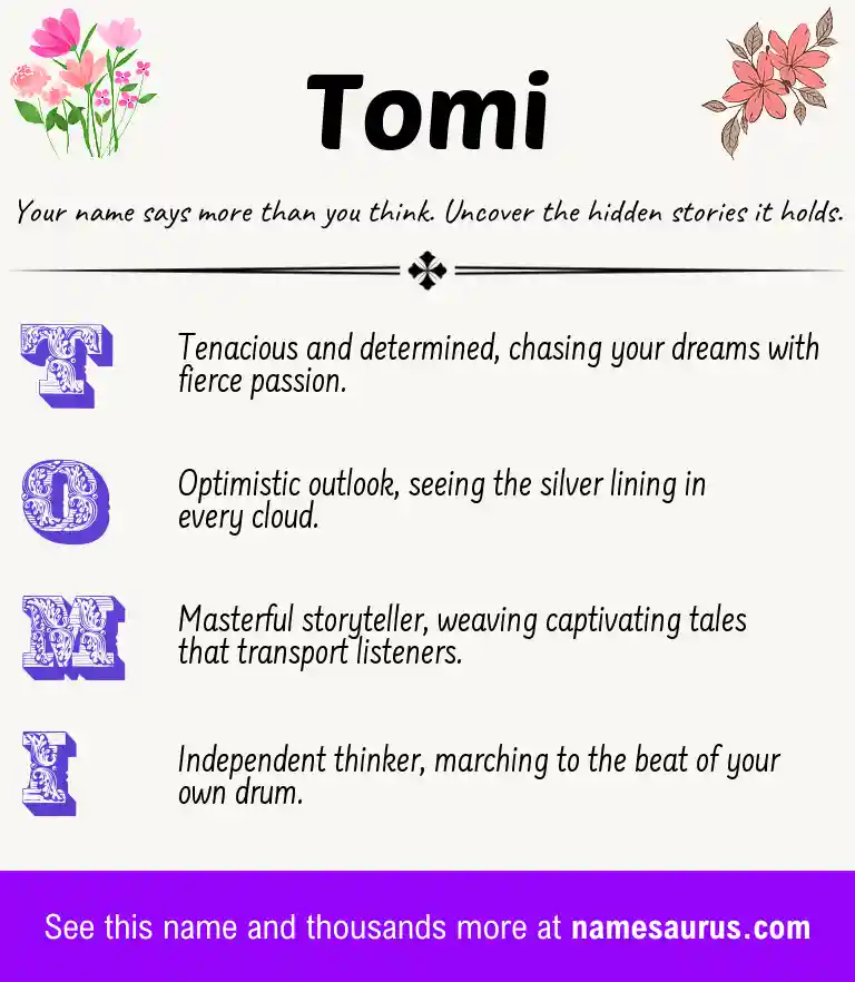 Acrostic poem about Tomi.