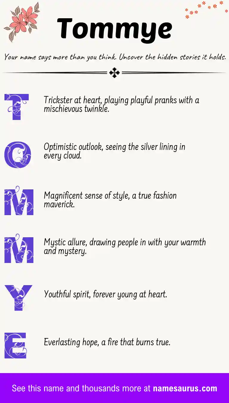 Acrostic poem about Tommye.