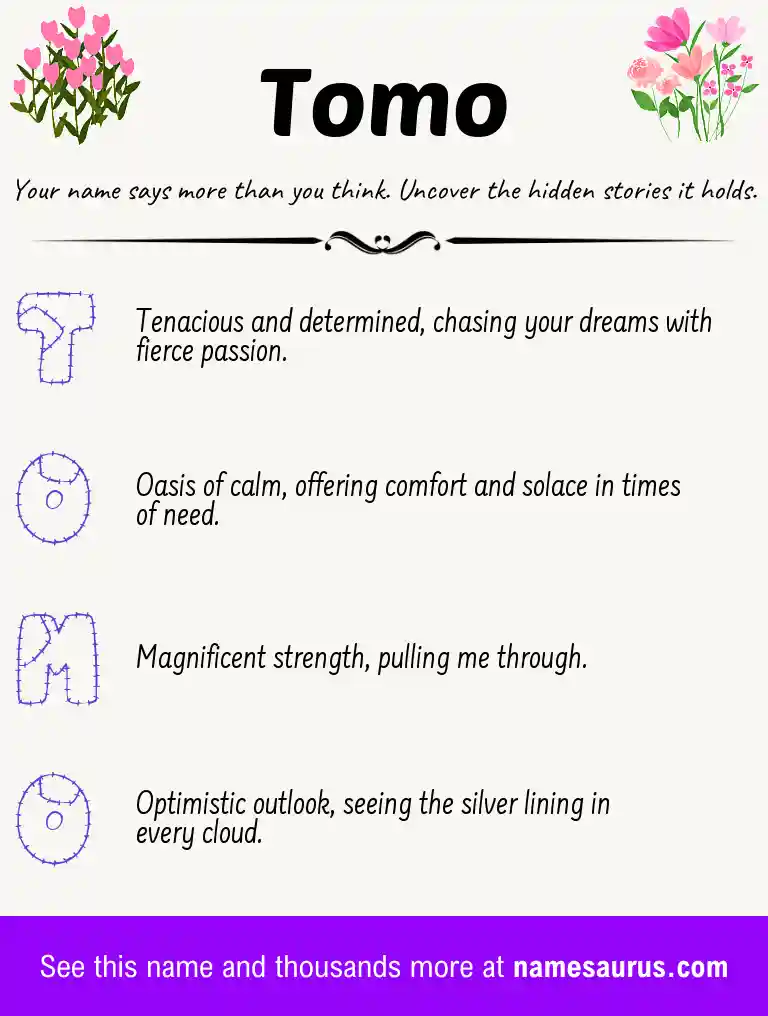 Acrostic poem about Tomo.