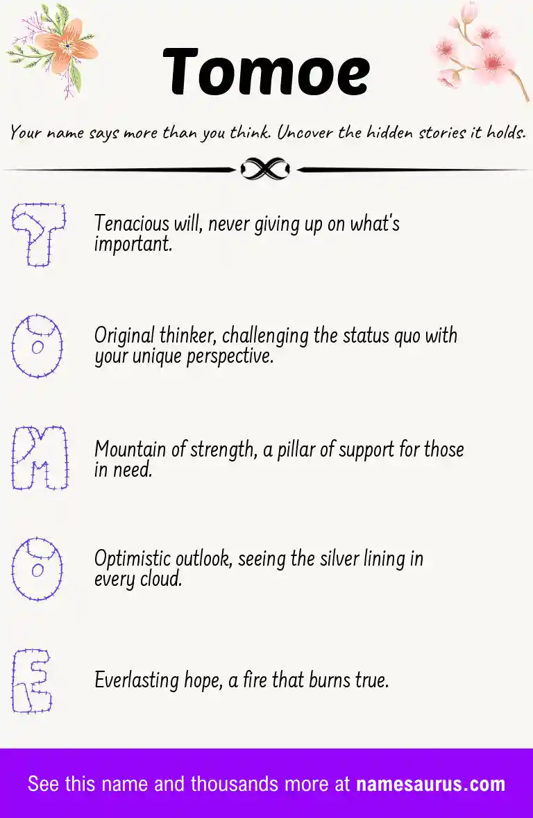 Acrostic poem about Tomoe.