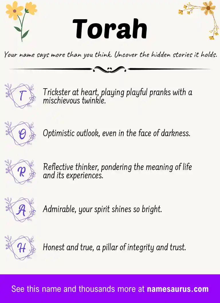 Acrostic poem about Torah.