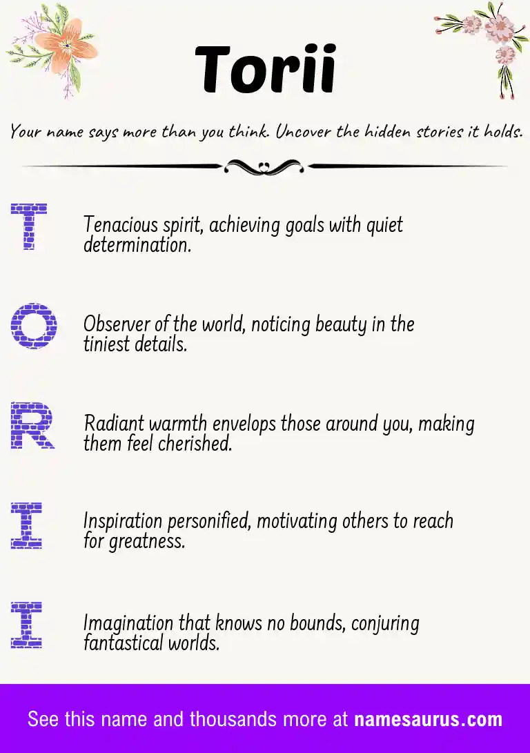 Acrostic poem about Torii.