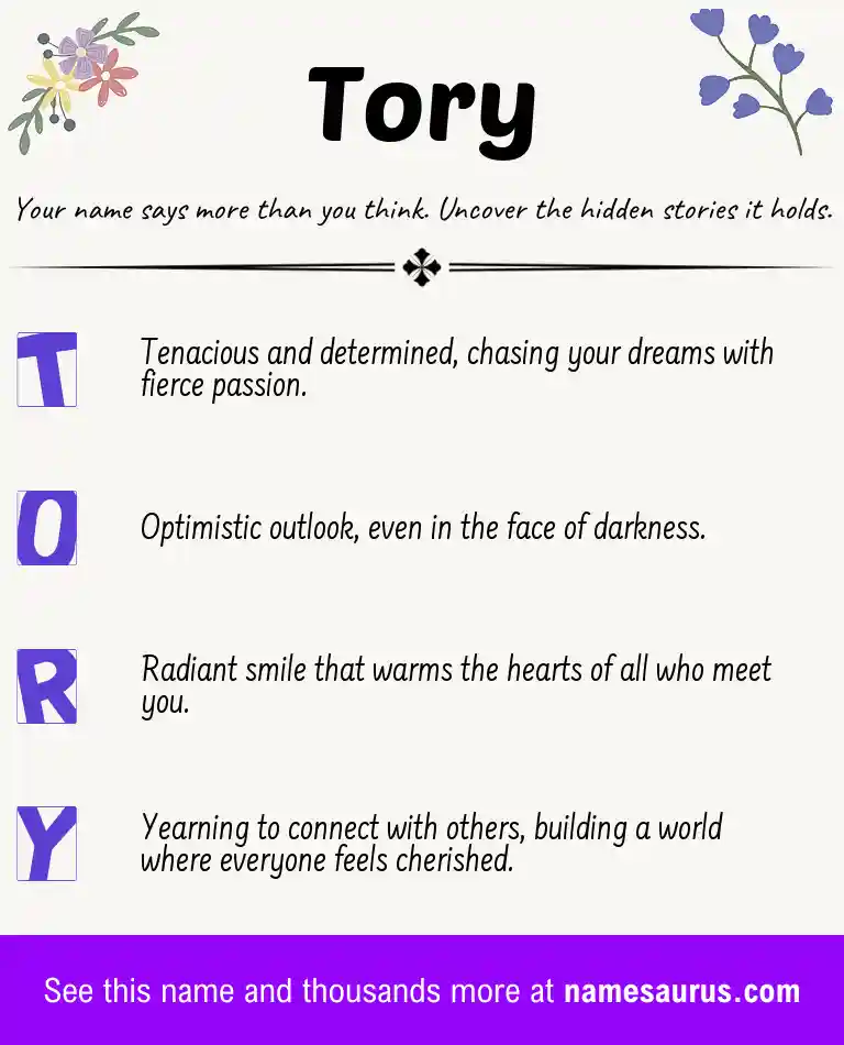 Acrostic poem about Tory.