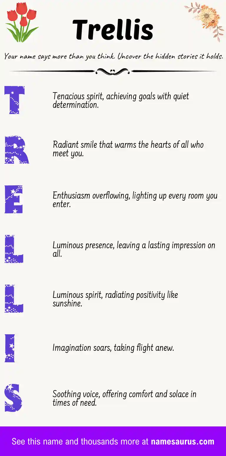 Acrostic poem about Trellis.