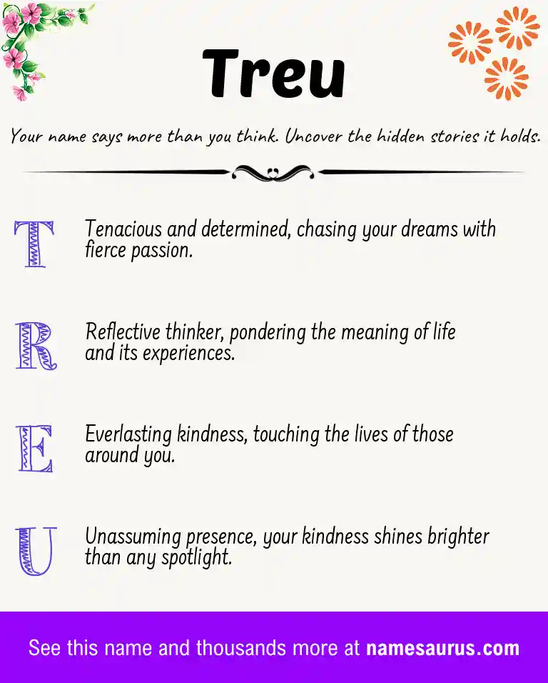 Acrostic poem about Treu.