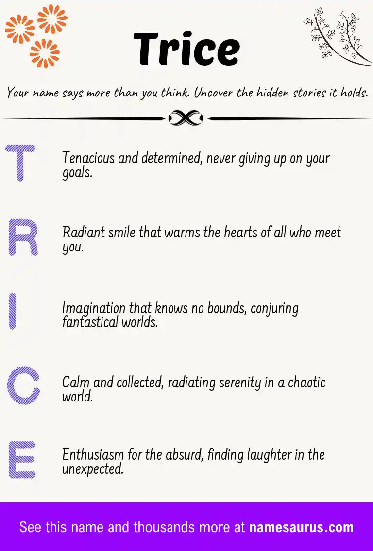 Acrostic poem about Trice.