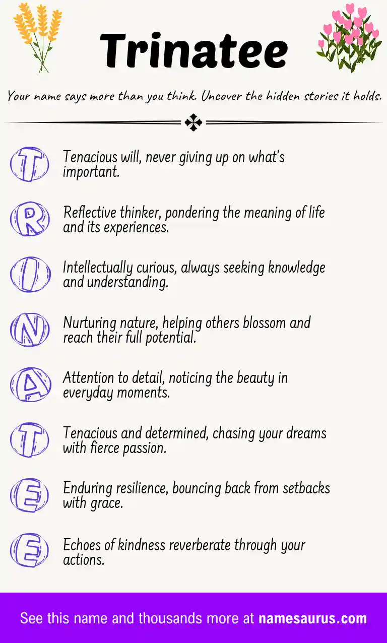 Acrostic poem about Trinatee.