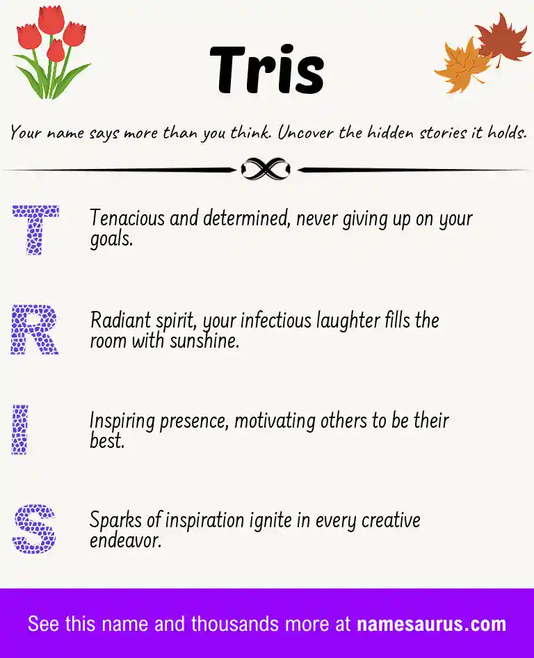 Acrostic poem about Tris.