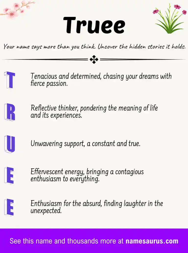 Acrostic poem about Truee.