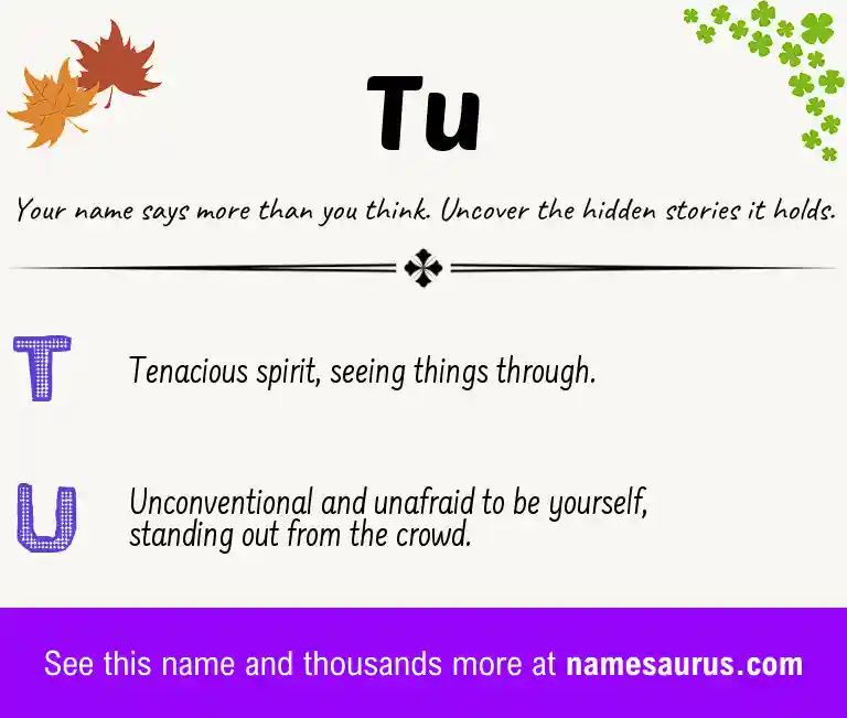 Acrostic poem about Tu.