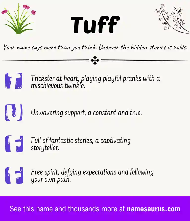 Acrostic poem about Tuff.