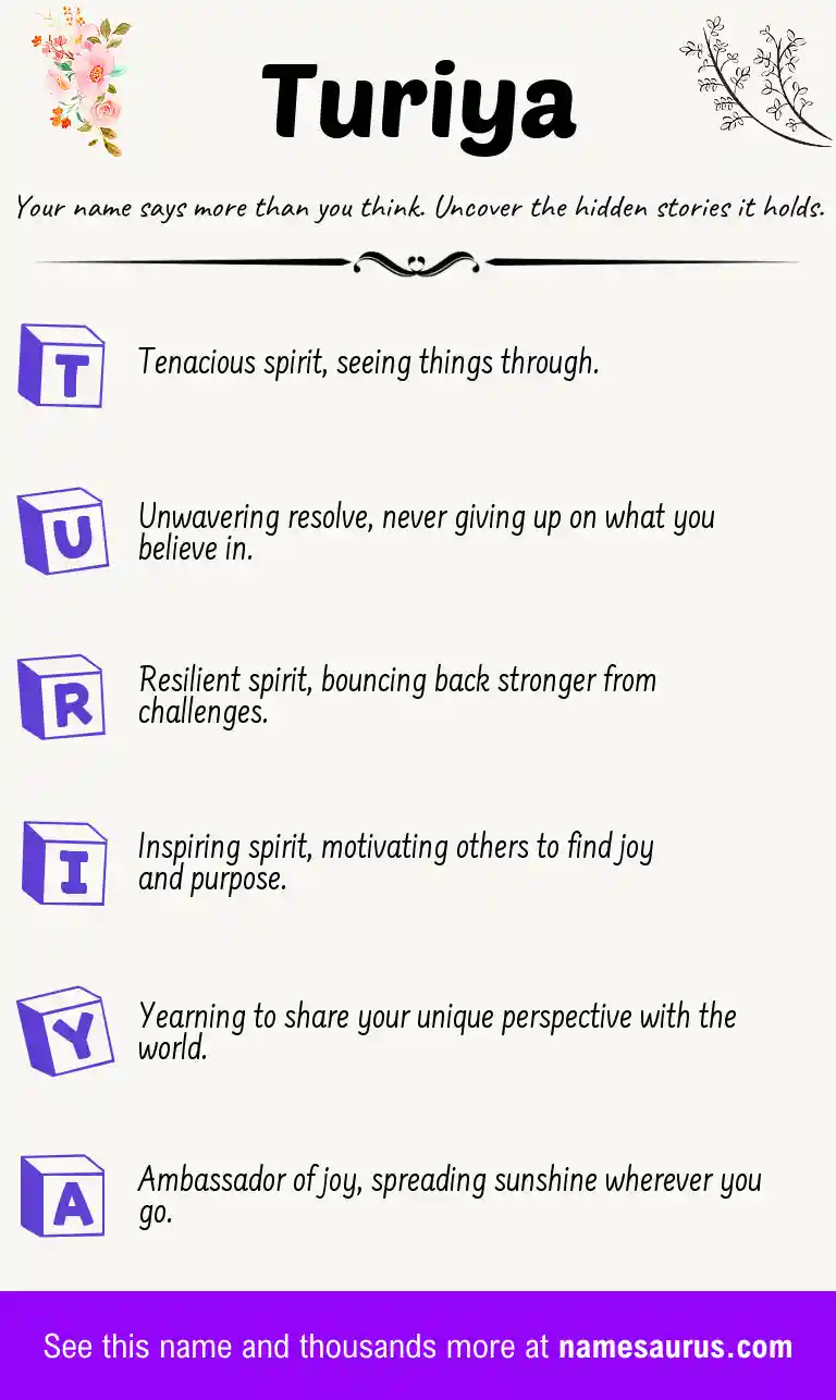 Acrostic poem about Turiya.