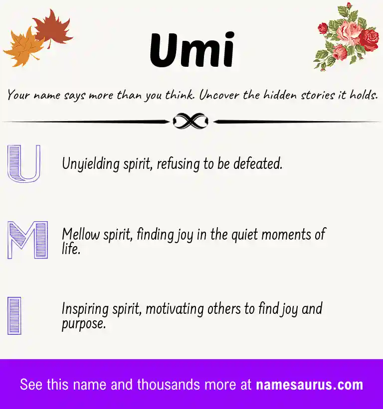 Acrostic poem about Umi.