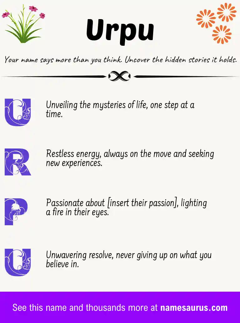 Acrostic poem about Urpu.