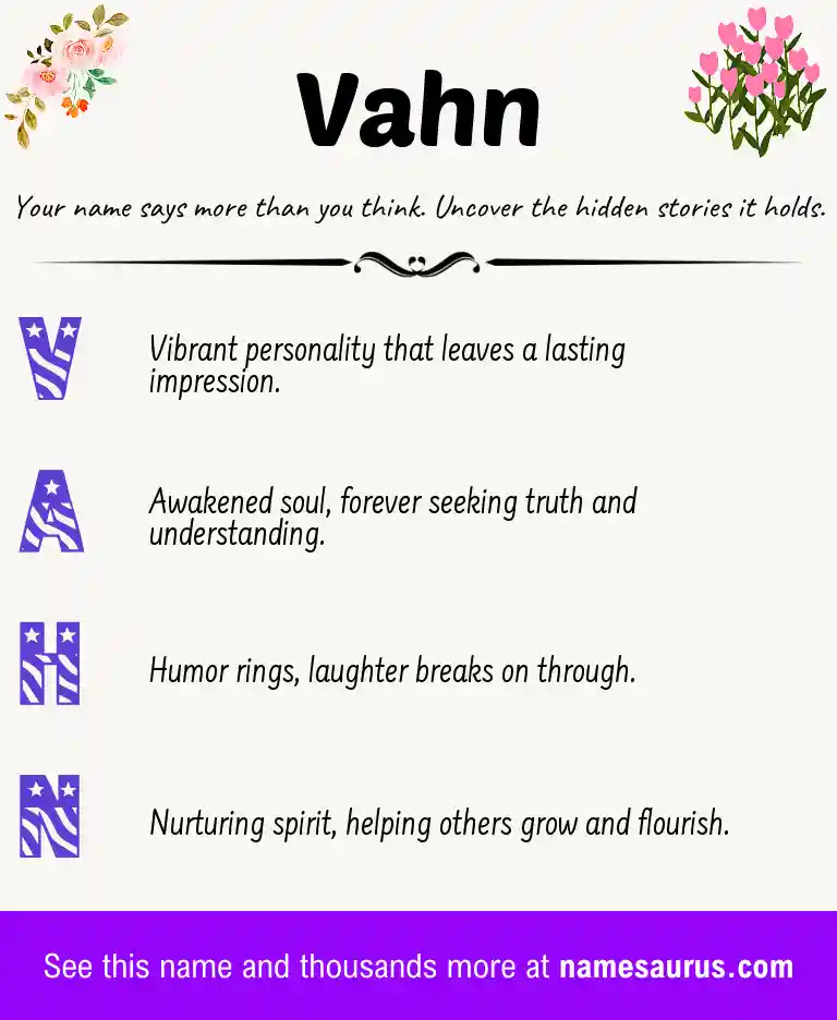 Acrostic poem about Vahn.