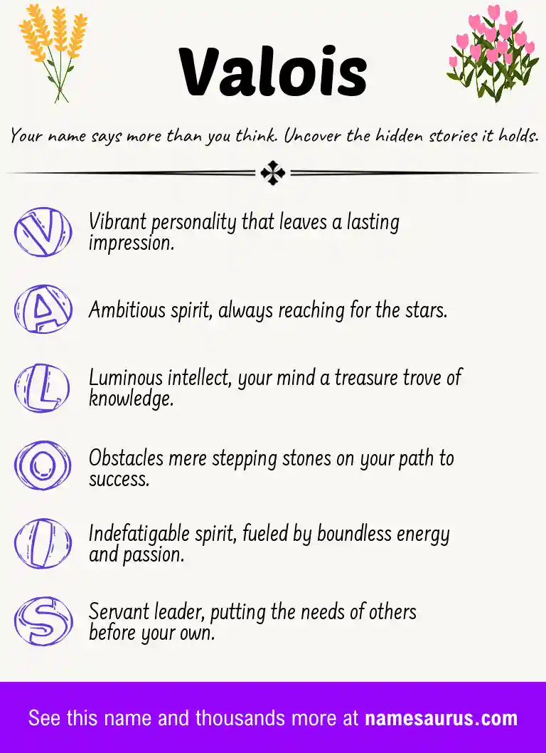 Acrostic poem about Valois.
