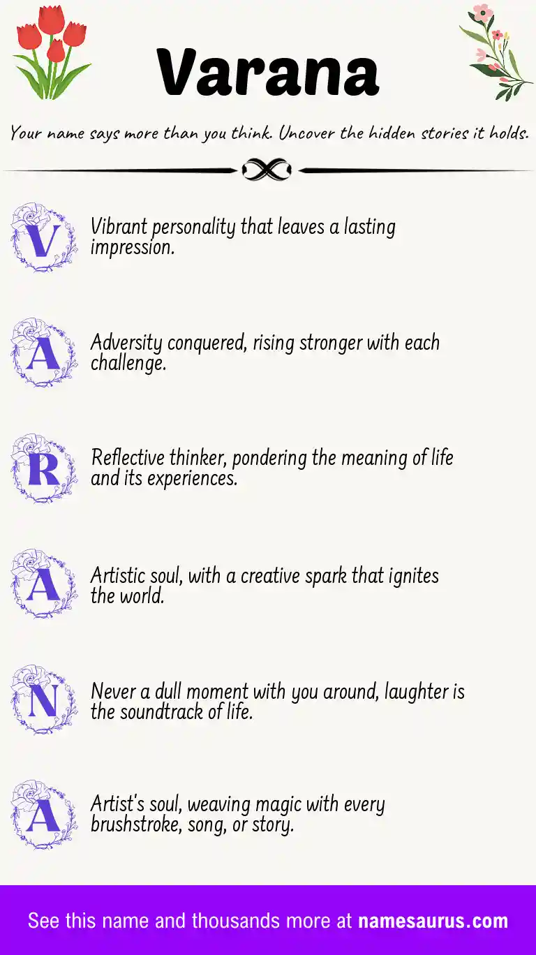 Acrostic poem about Varana.