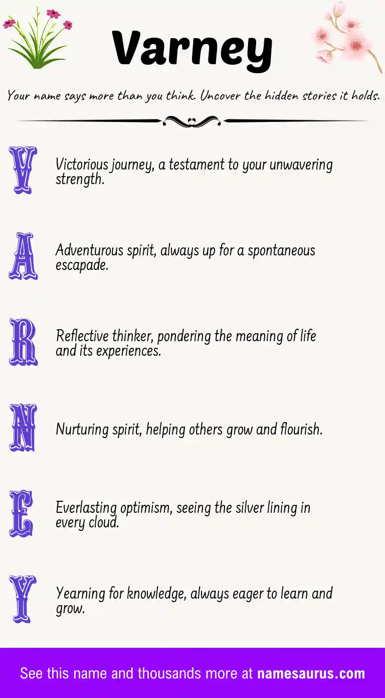 Acrostic poem about Varney.