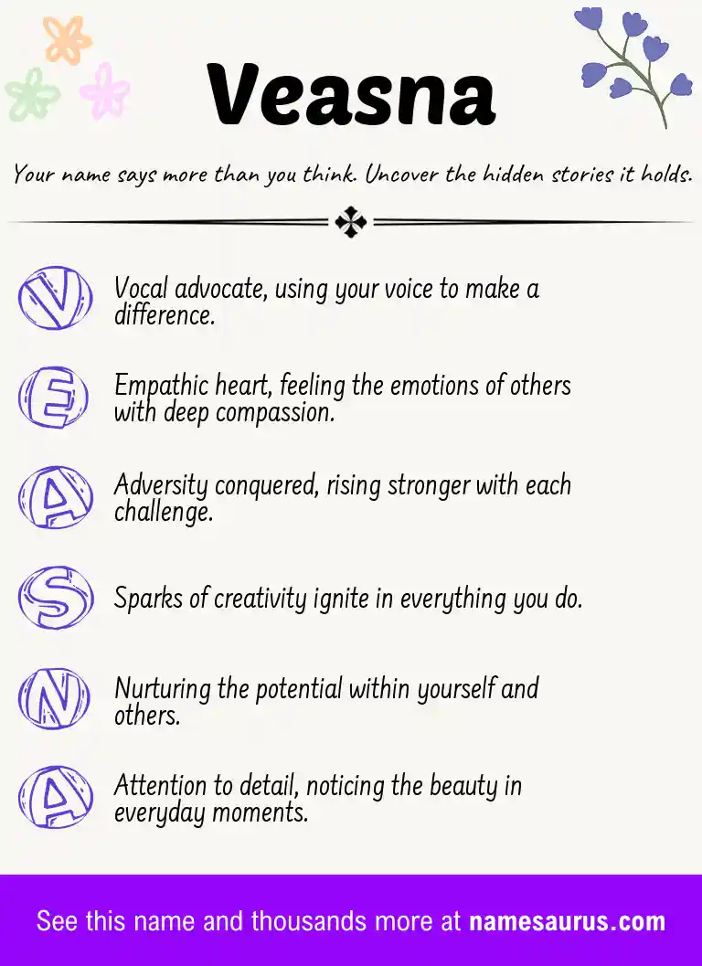 Acrostic poem about Veasna.