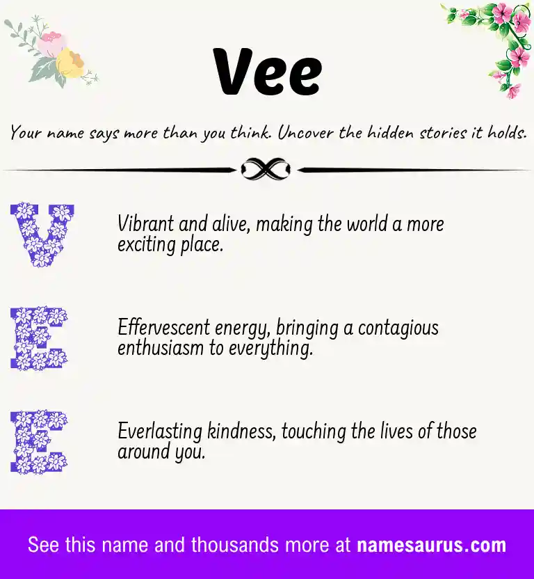 Acrostic poem about Vee.