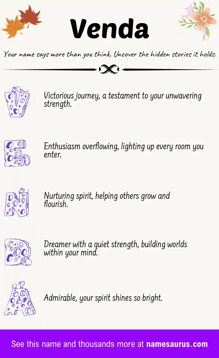 Acrostic poem about Venda.