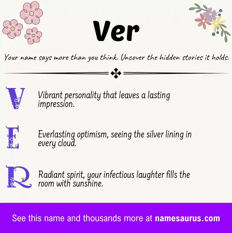 Acrostic poem about Ver.