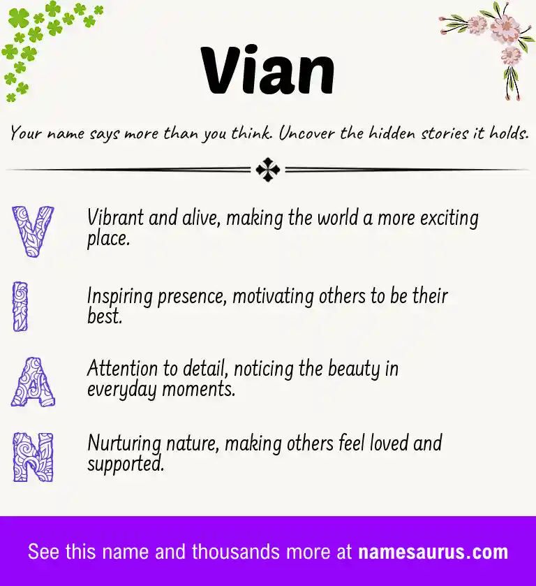 Acrostic poem about Vian.