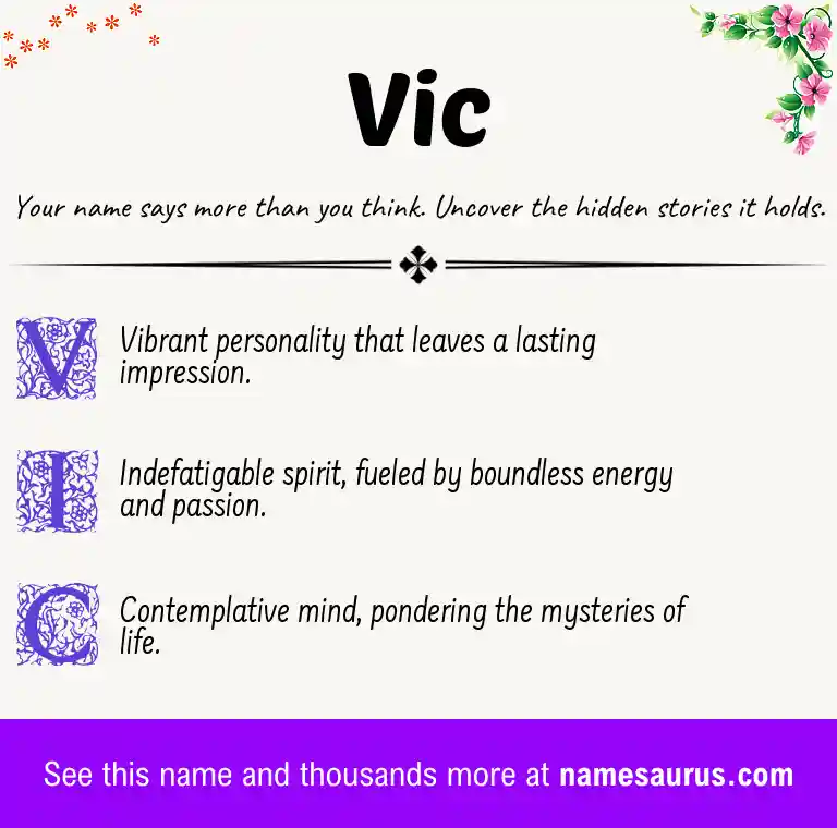 Acrostic poem about Vic.