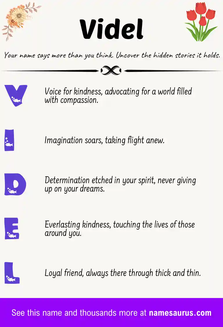 Acrostic poem about Videl.