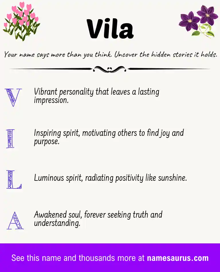 Acrostic poem about Vila.