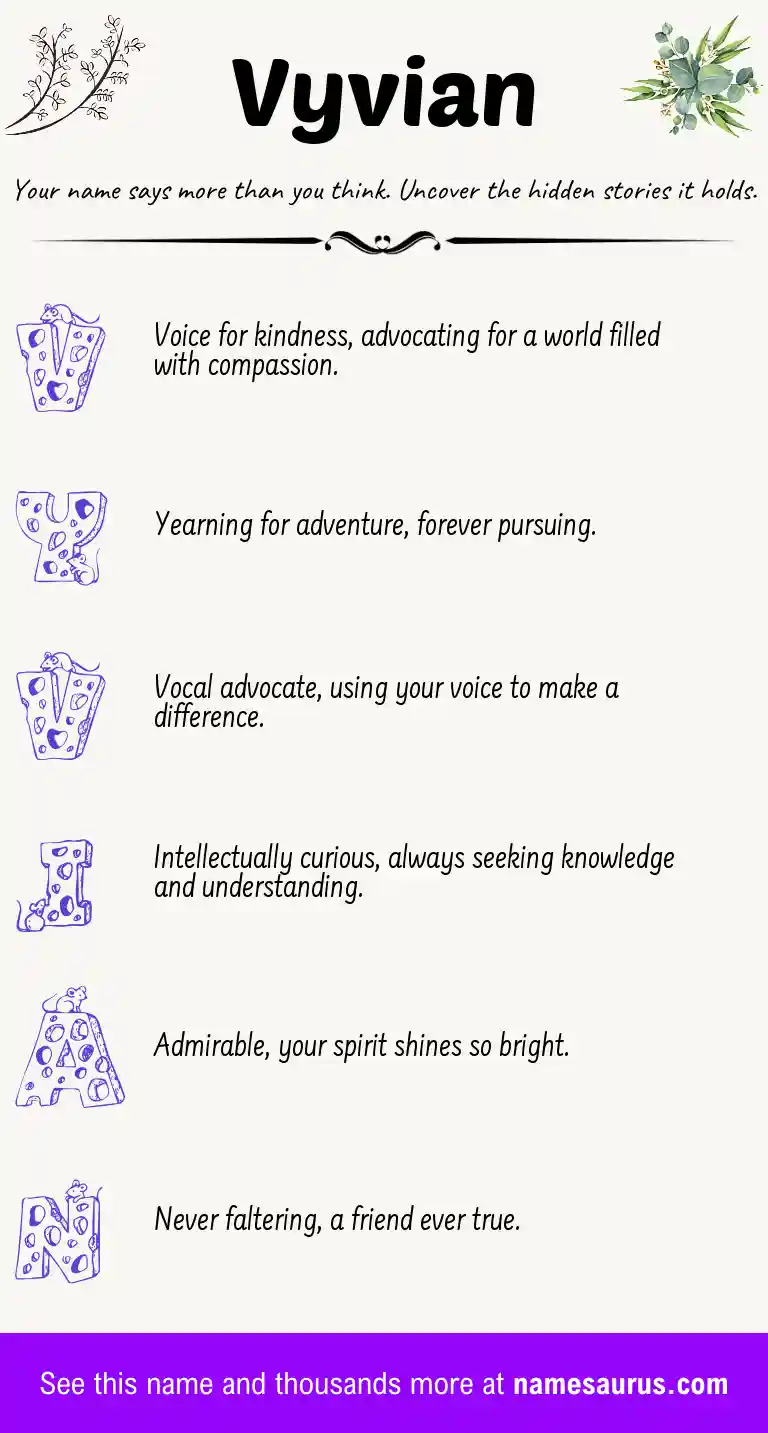 Acrostic poem about Vyvian.