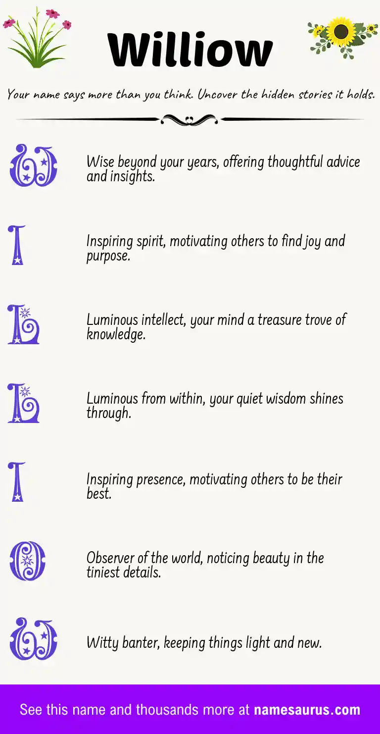 Acrostic poem about Williow.