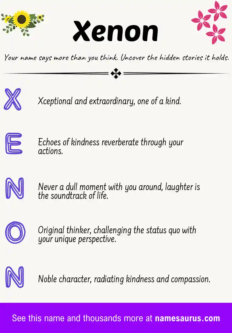 Acrostic poem about Xenon.