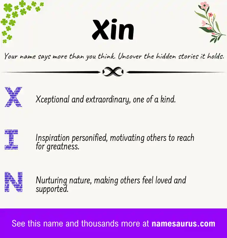 Acrostic poem about Xin.