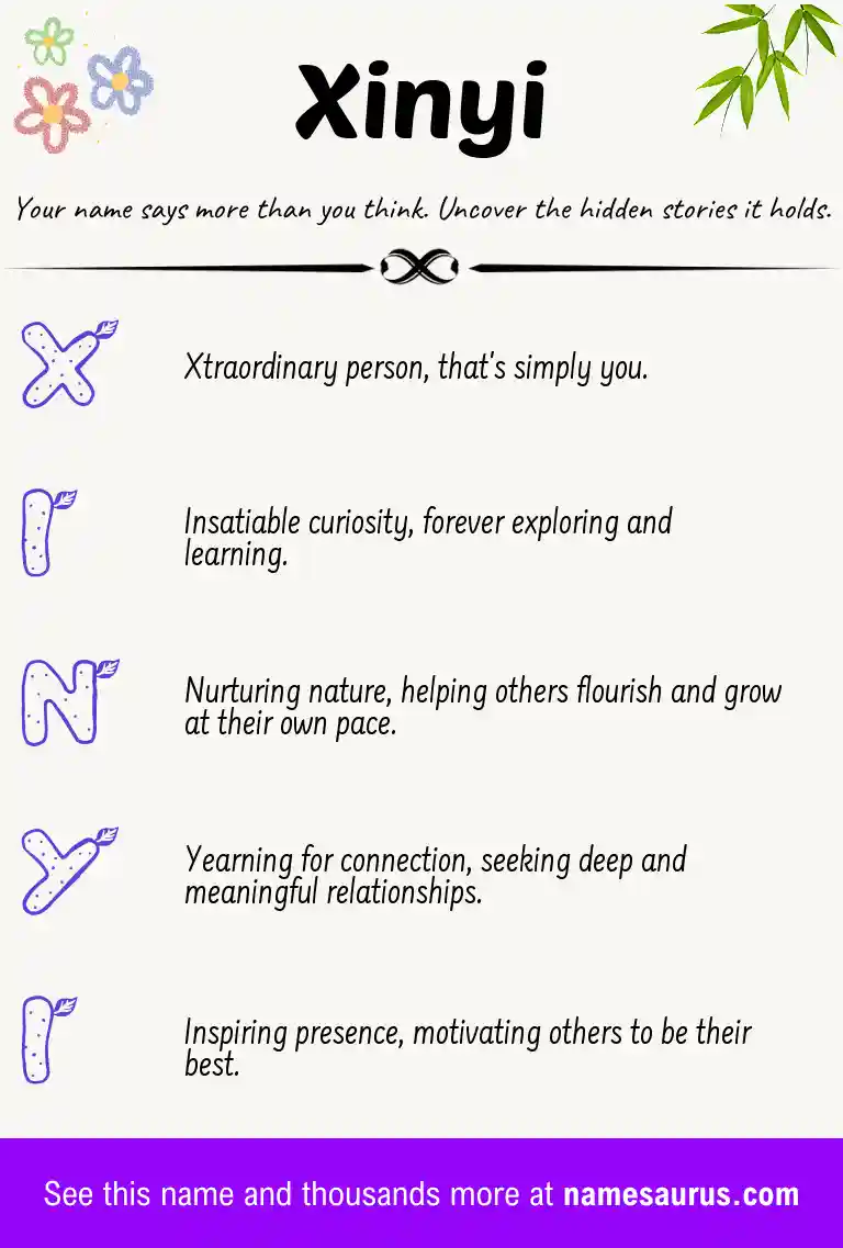 Acrostic poem about Xinyi.