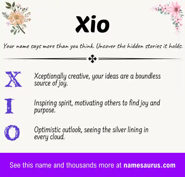 Acrostic poem about Xio.