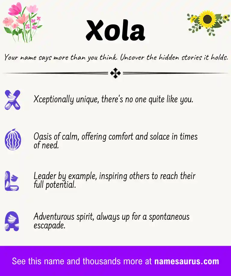 Acrostic poem about Xola.
