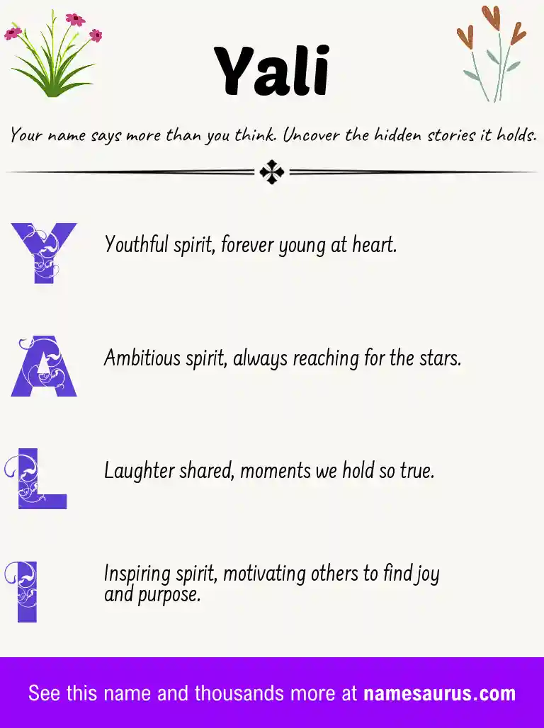 Acrostic poem about Yali.