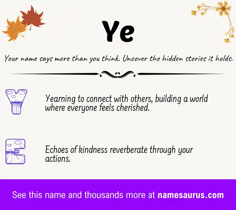 Acrostic poem about Ye.