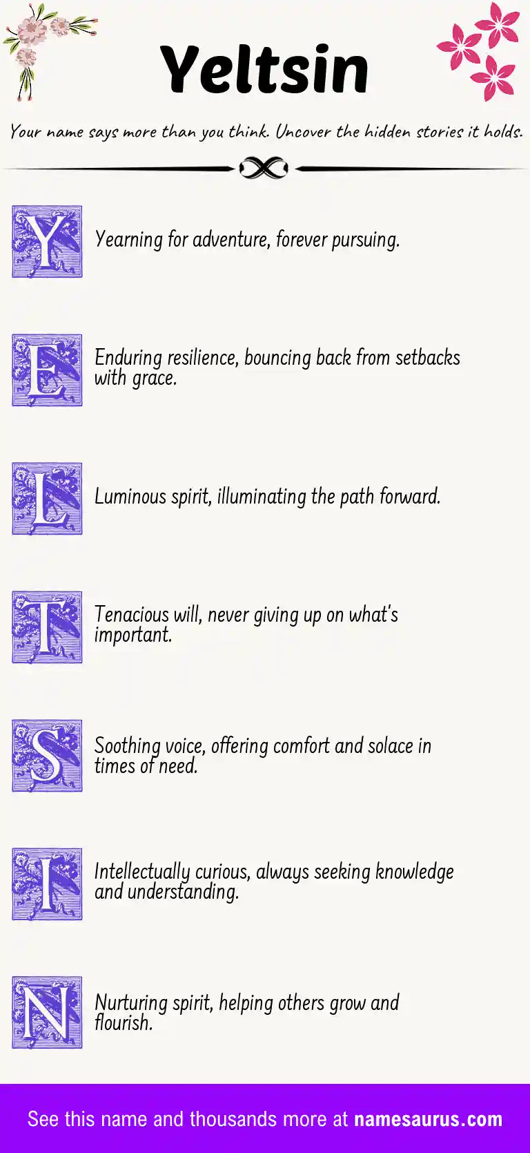 Acrostic poem about Yeltsin.