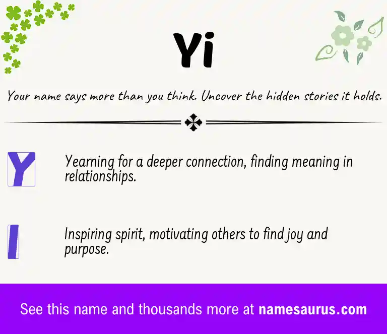 Acrostic poem about Yi.