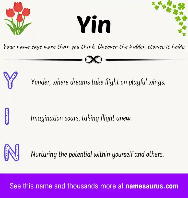 Acrostic poem about Yin.