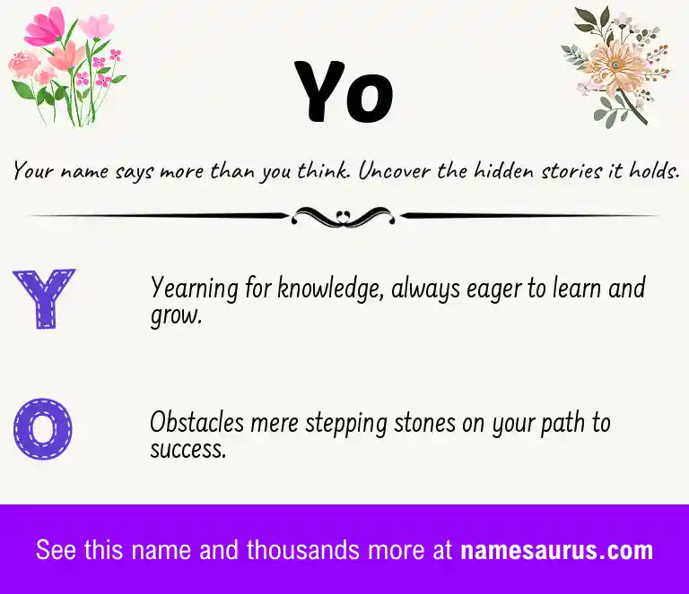 Acrostic poem about Yo.