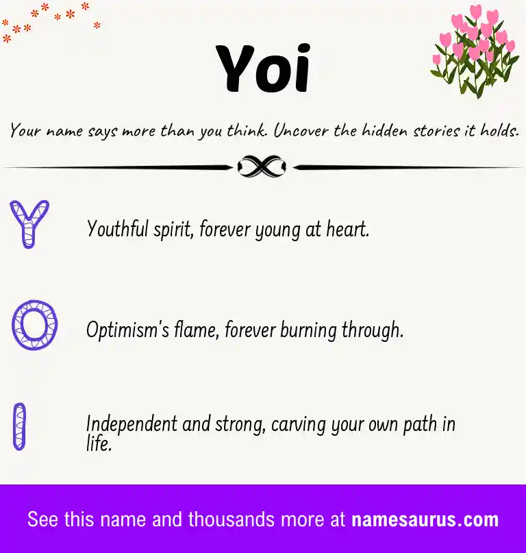 Acrostic poem about Yoi.