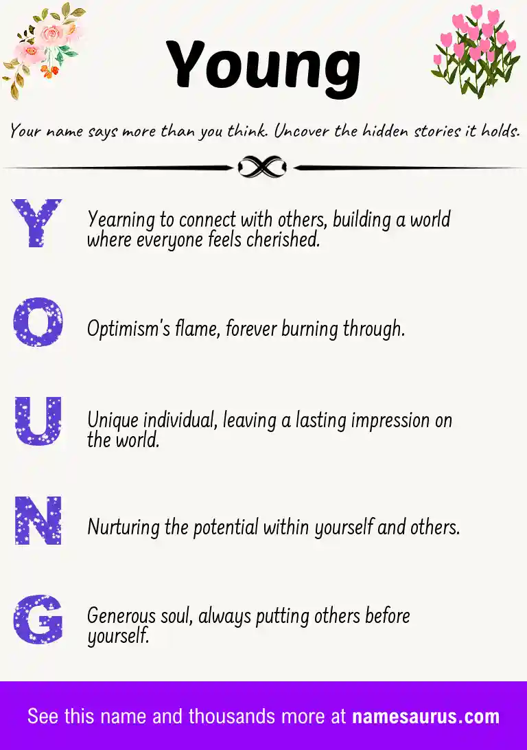 Acrostic poem about Young.