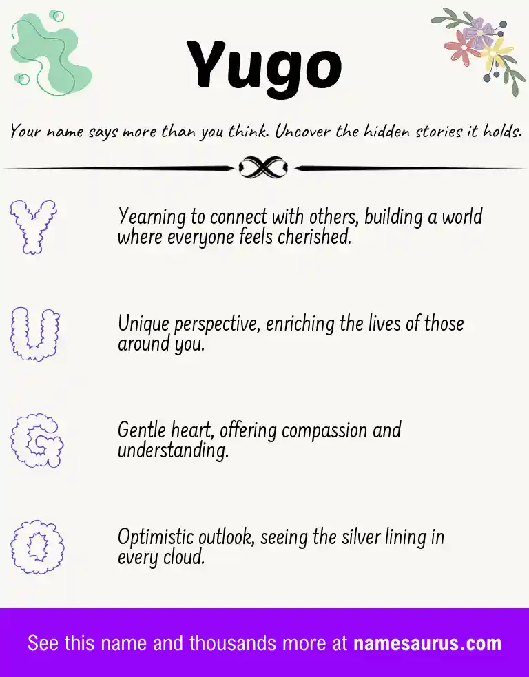 Acrostic poem about Yugo.