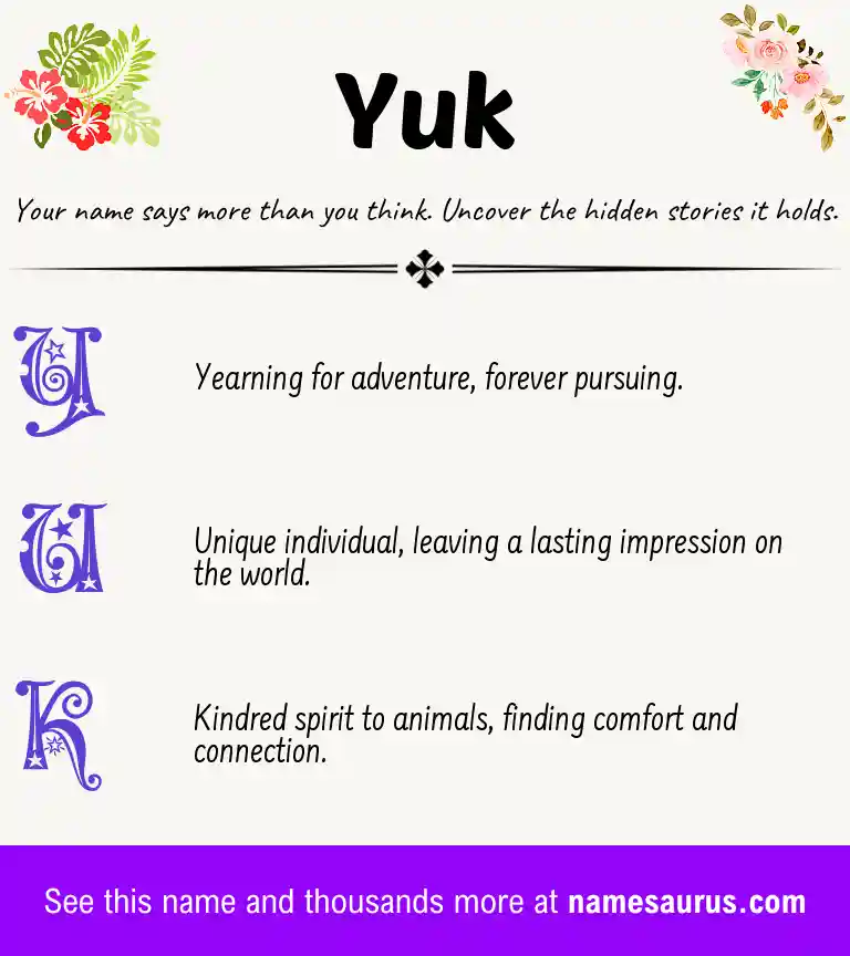 Acrostic poem about Yuk.