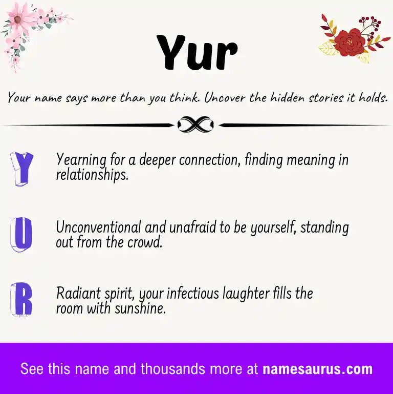 Acrostic poem about Yur.