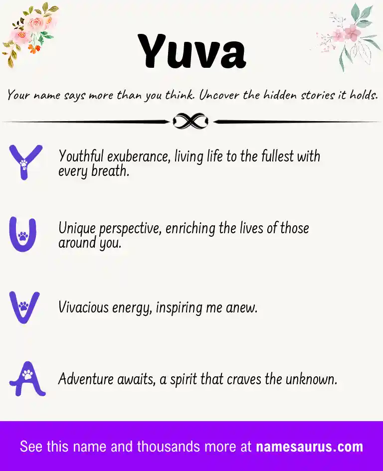 Acrostic poem about Yuva.